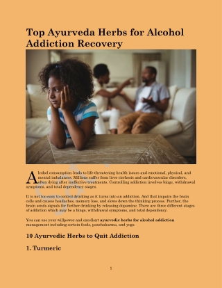 Top Ayurvedic Herb for Alcohol Addiction Recovery