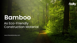 Bamboo as a construction material