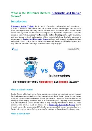 Docker and Kubernetes Training in Hyderabad - Visualpath