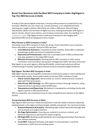 Boost Your Business with the Best SEO Company in India