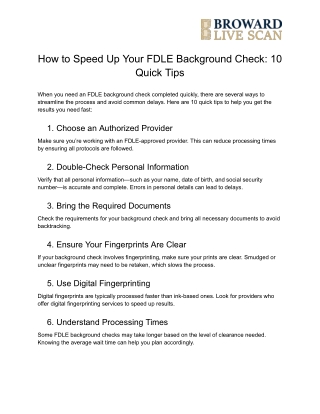 How to Speed Up Your FDLE Background Check_ 10 Quick Tips