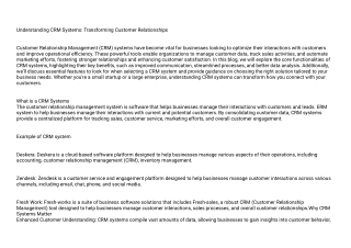 "CRM System: Optimize Customer Engagement and Boost Sales Performance"
