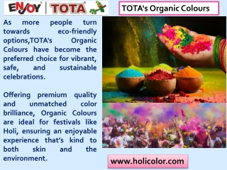 Organic Colours Safe, Vibrant, and Eco-Friendly for holi Celebrations Worldwide