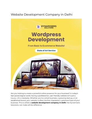 Website Development Company in Delhi