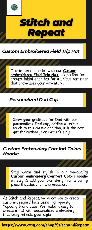 Custom Embroidered Field Trip Hat