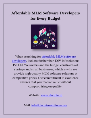 Affordable MLM Software Developers for Every Budget