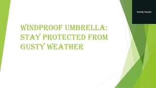 Windproof Umbrella: Stay Protected From Gusty Weather