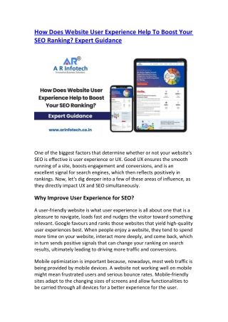 How Does Website User Experience Help To Boost Your SEO Ranking