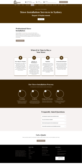 Stove Installation Sydney