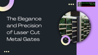 Laser cut metal gates