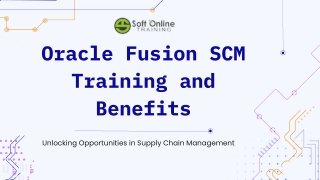 Oracle Fusion Supply Chain Management Training