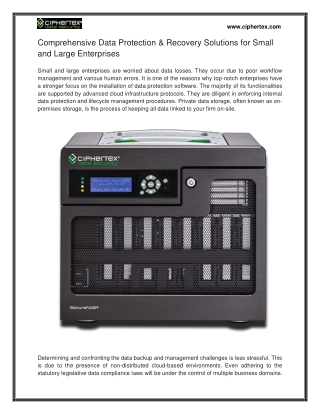 Secure Your Data with Enterprise Data Protection Software - Ciphertex