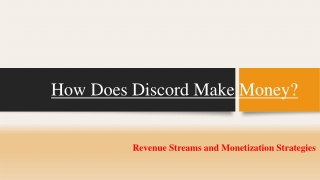 How Does Discord Make Money