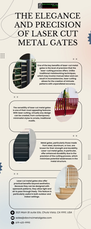 Laser cut metal gates