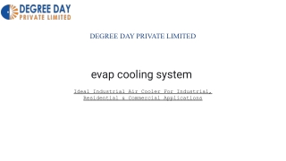 evap cooling system