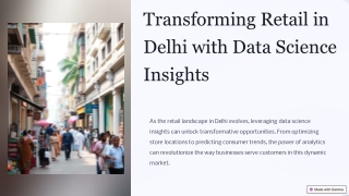 Transforming Retail in Delhi with Data Science Insights