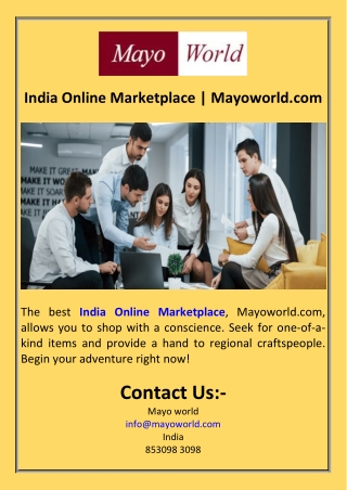 India Online Marketplace  Mayoworld.com