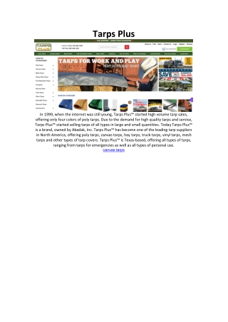 Tarps Plus