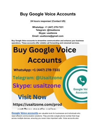 Buy Google Voice Accounts