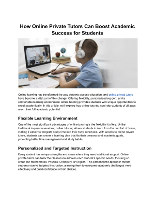 online private tutors | Link 4 Tutor