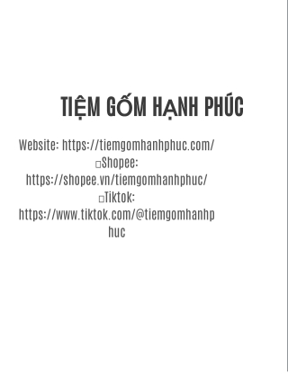 TIỆM GỐM HẠNH PHÚC