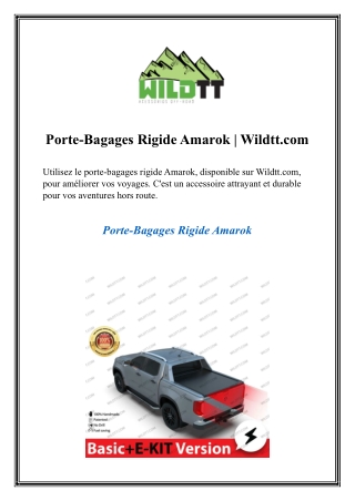 Porte-Bagages Rigide Amarok  Wildtt.com