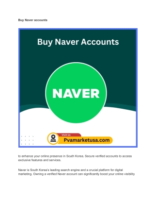 Buy Naver accounts market