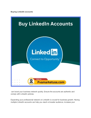 Buying LinkedIn accounts market