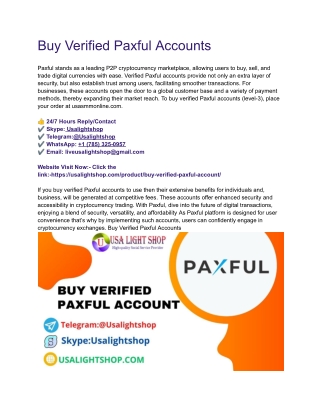 Buy Verified Paxful Account - 100% USA, UK Verified