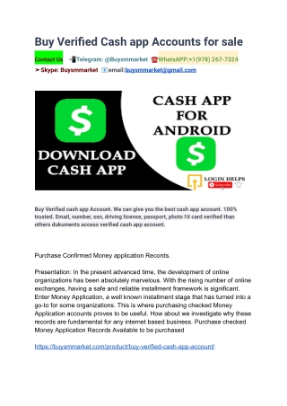 Buy verified Cash App accounts in 2024 New Update for Sel