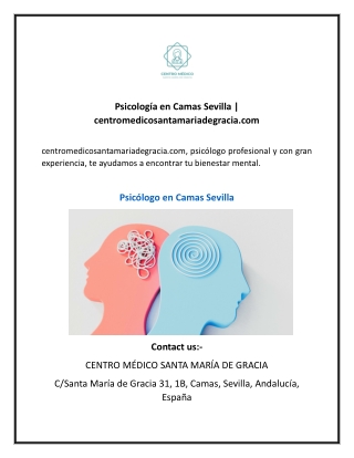 Psicología en Camas Sevilla  centromedicosantamariadegracia