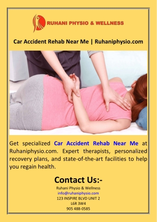 Car Accident Rehab Near Me  Ruhaniphysio.com