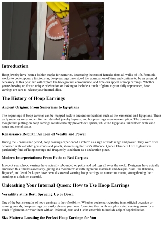 Release Your Internal Queen with Hoop Earrings: A Fashion Must-Have