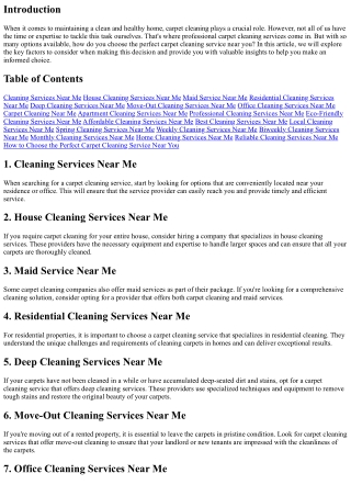How to Choose the Perfect Carpet Cleaning Service Near You
