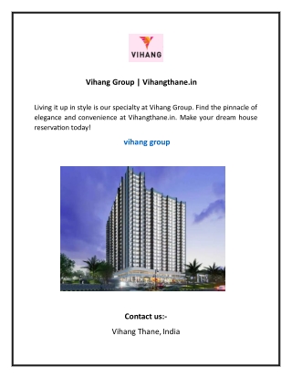Vihang Group  Vihangthane.in