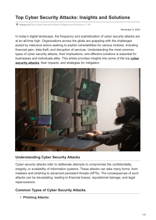 Top Cyber Security Attacks Insights and Solutions