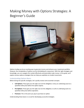 Making Money with Options Strategies