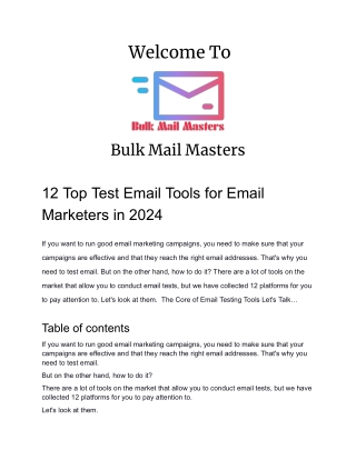 12 Top Test Email Tools for Email Marketers in 2024