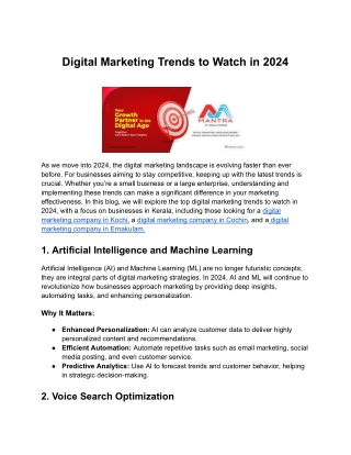 Digital Marketing Trends to Watch in 2024