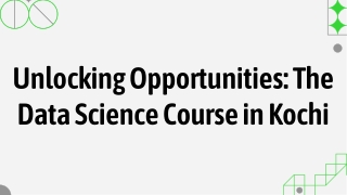 Comprehensive Data Science Training in Kochi
