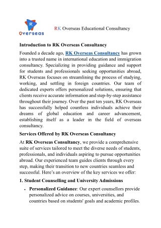 RK Overseas Educational Consultancy