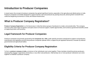 Farmer Producer Company (FPO) Registration
