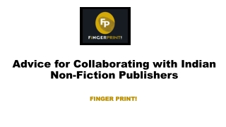 Advice for Collaborating with Indian Non-Fiction Publishers