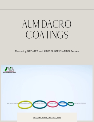Dacromet Coating Explained: Process, Benefits, and Applications