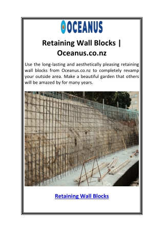 Retaining Wall Blocks  Oceanus.co.nz