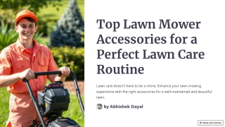 For Sale: Lawn Mower Accessories – Upgrade Your Lawn Care Today!