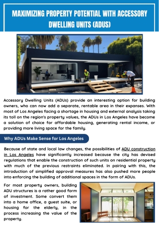 Efficient Modern ADU Construction Solutions