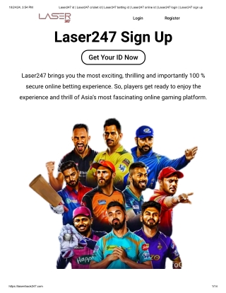 Laser247 cricket id