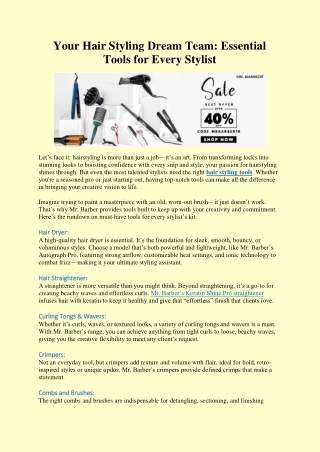 Your Hair Styling Dream Team