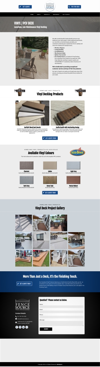 Luxurious Vinyl Decking | FenceSource Barrie